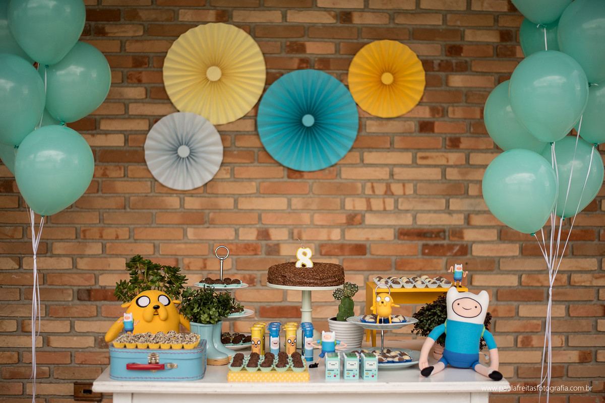 aniversario de menino em casa fin hora da aventura