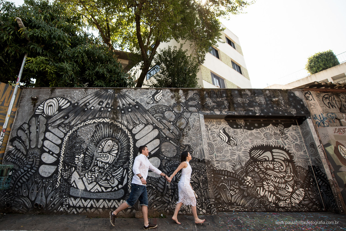 ensaio pre casamento em beco do batman