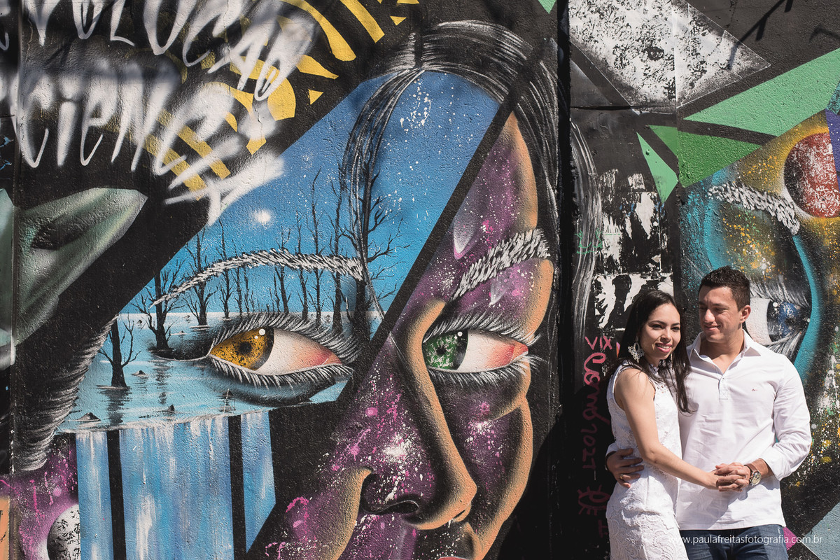 ensaio pre casamento em beco do batman