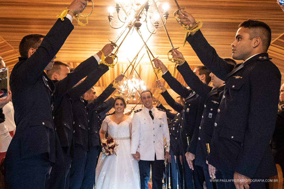 casamento com ala militar espadim força aerea brasileira