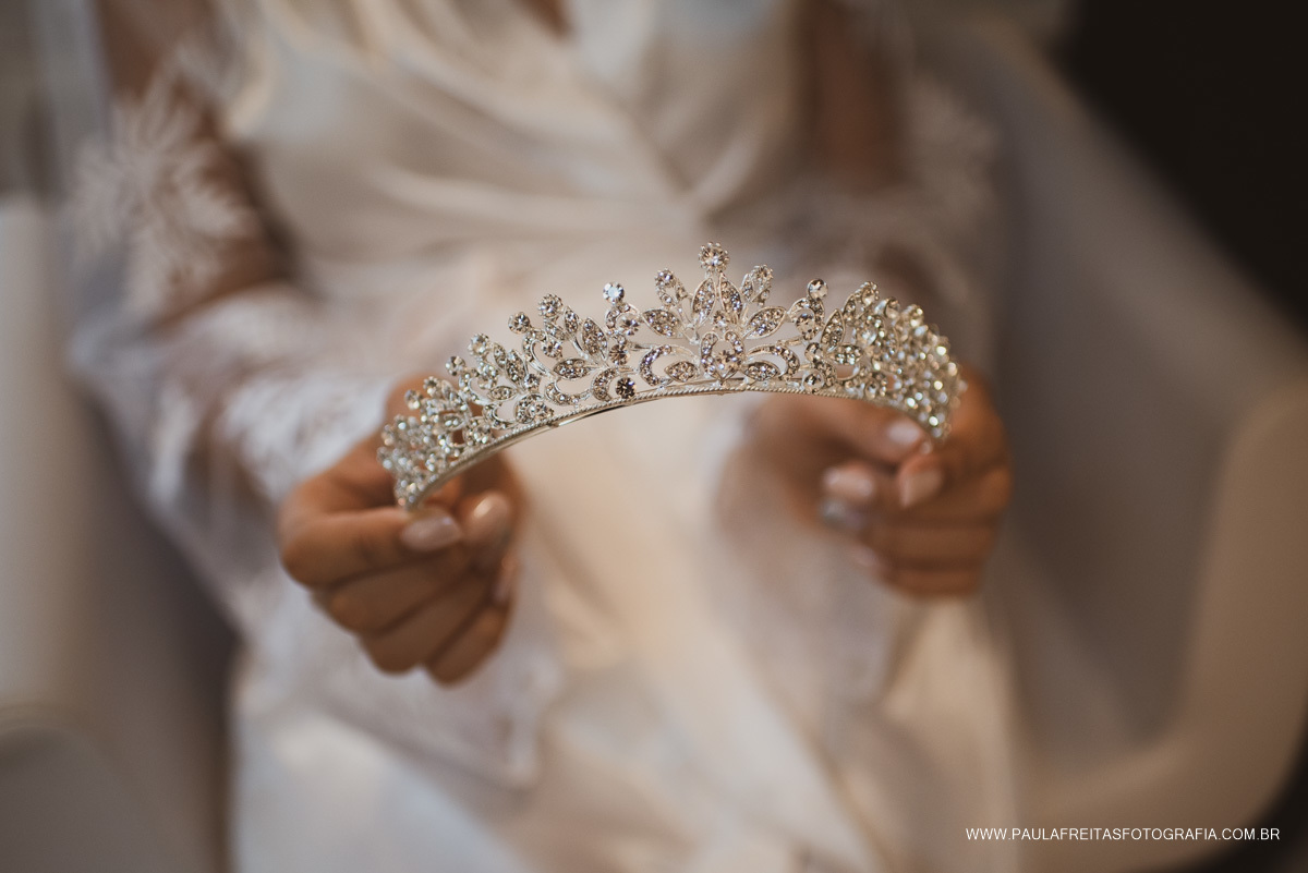 Tiara da noiva para casamento em Guaratinguetá - São Paulo