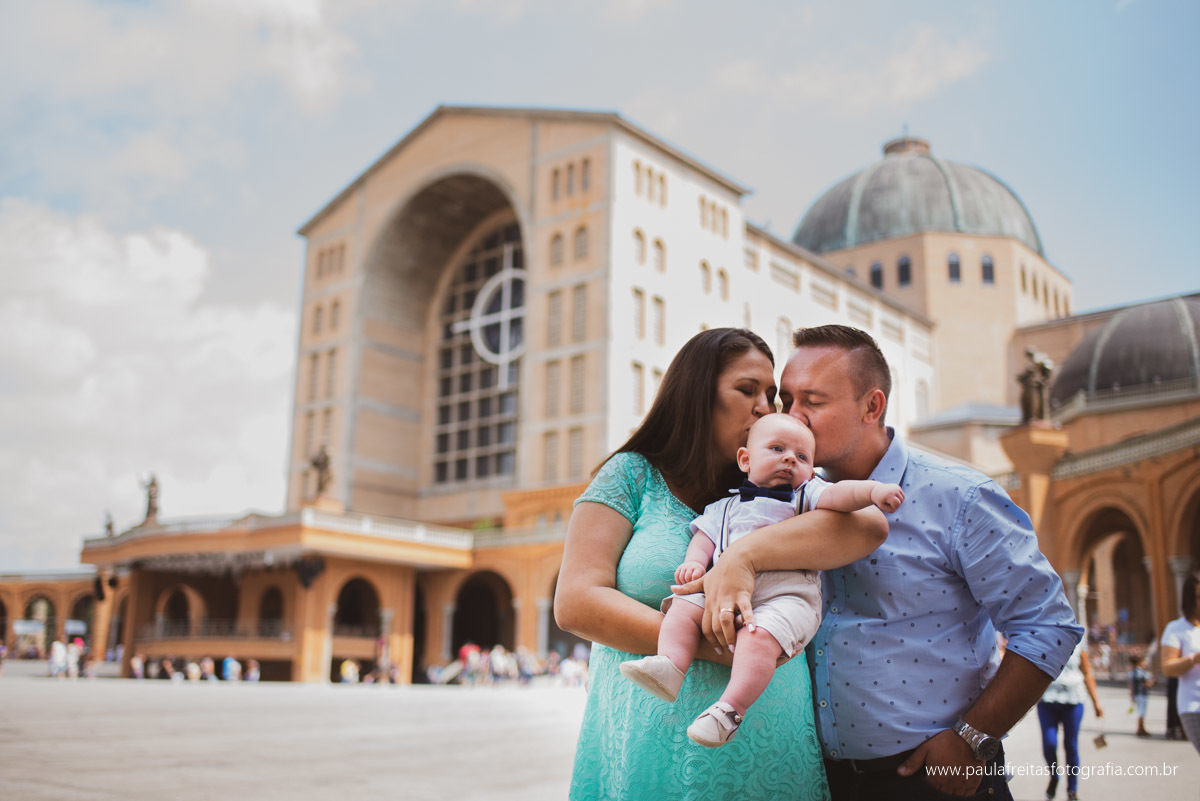 Família em Batizado no Santuário Nacional de Aparecida-SP