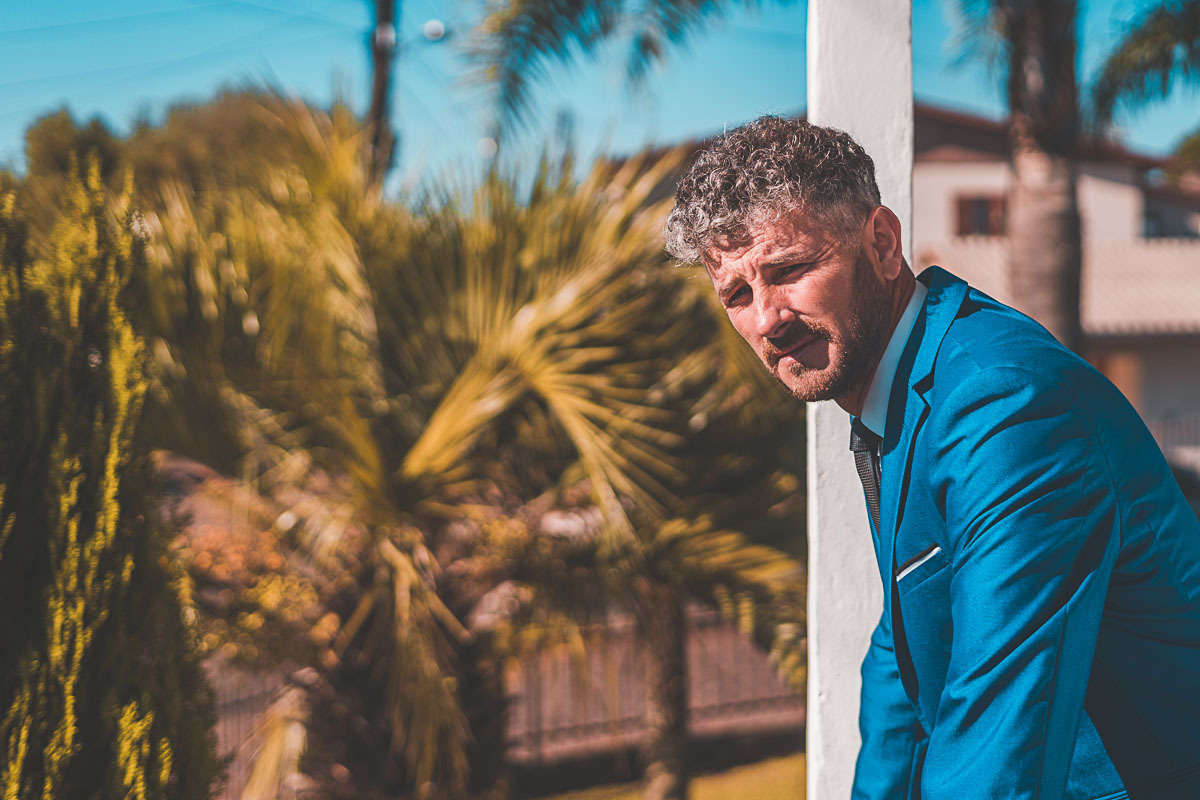 Fotografia do Making Off - Noivo Túlio - Fotos e Vídeo - Vitor Trombetta - Casamento Sananduva - RS