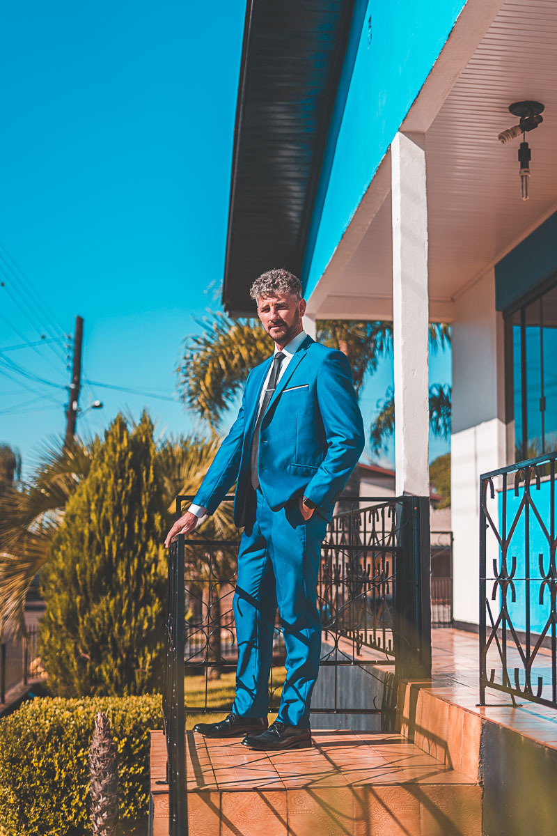 Fotografia do Making Off - Noivo Túlio - Fotos e Vídeo - Vitor Trombetta - Casamento Sananduva - RS