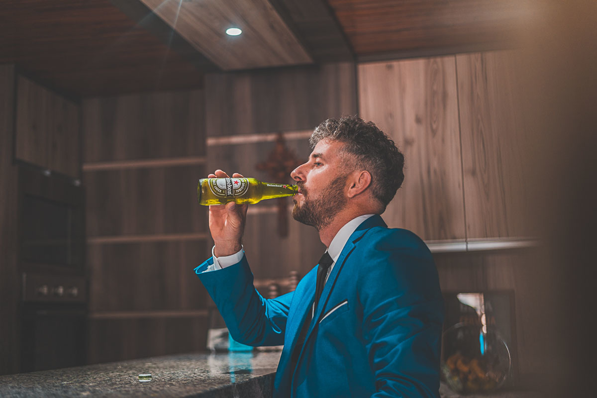 Fotografia do Making Off - Noivo Túlio - Fotos e Vídeo - Vitor Trombetta - Casamento Sananduva - RS