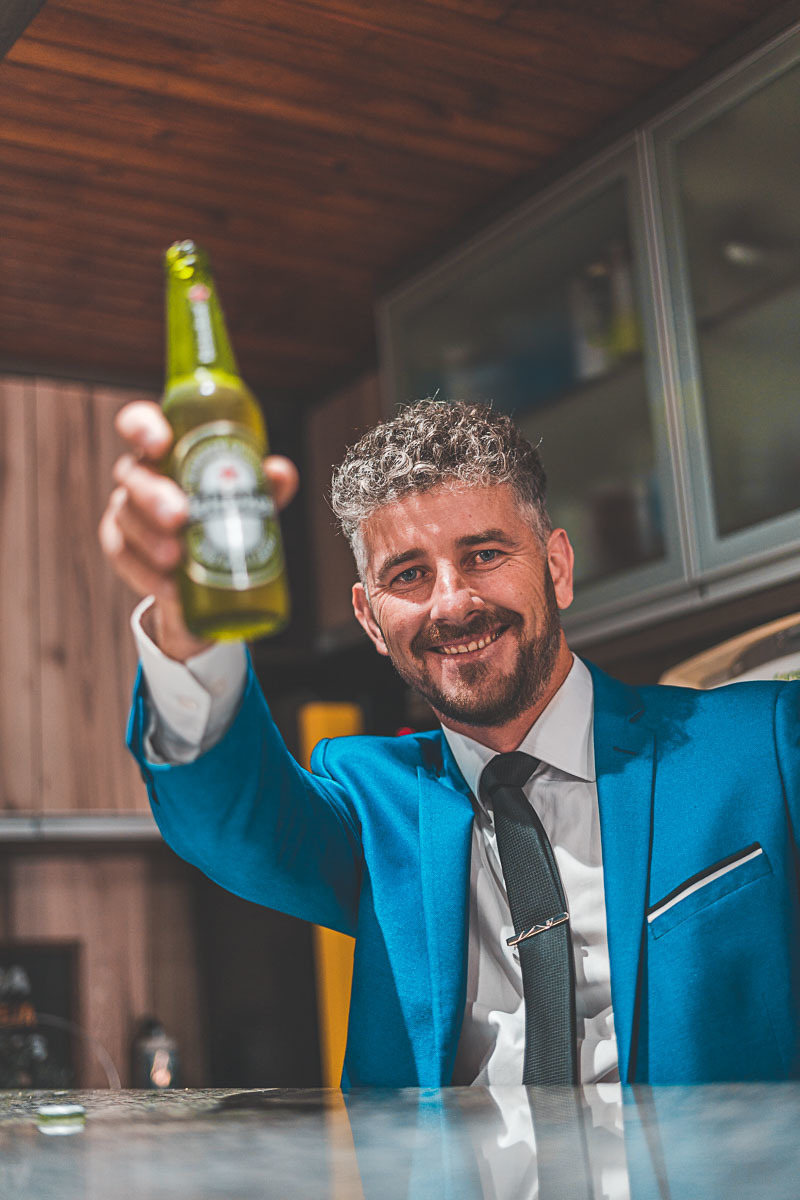 Fotografia do Making Off - Noivo Túlio - Fotos e Vídeo - Vitor Trombetta - Casamento Sananduva - RS