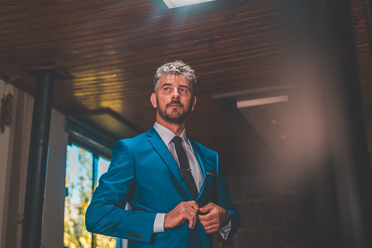 Fotografia do Making Off - Noivo Túlio - Fotos e Vídeo - Vitor Trombetta - Casamento Sananduva - RS