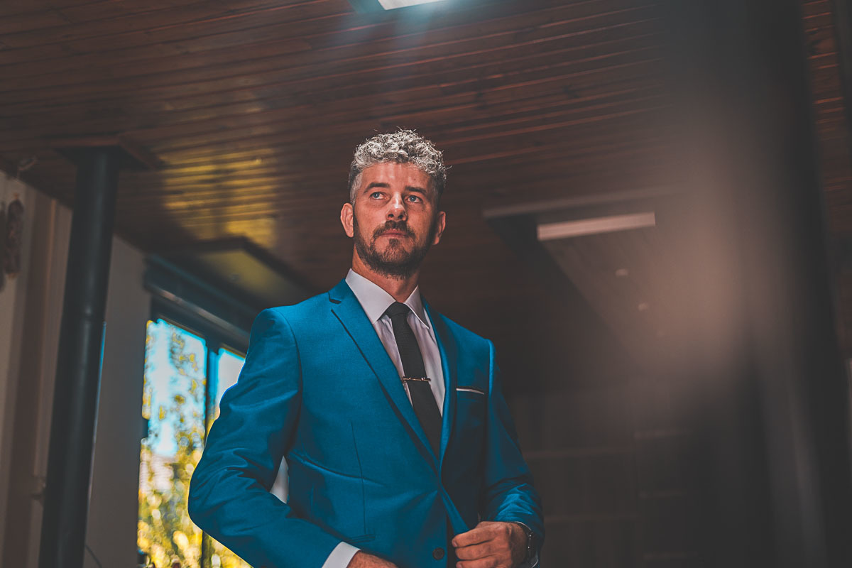 Fotografia do Making Off - Noivo Túlio - Fotos e Vídeo - Vitor Trombetta - Casamento Sananduva - RS