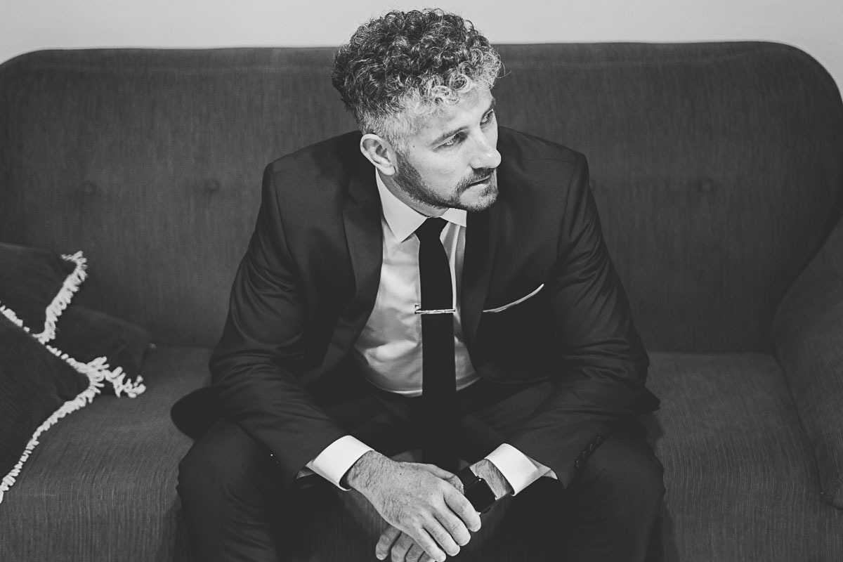 Fotografia do Making Off - Noivo Túlio - Fotos e Vídeo - Vitor Trombetta - Casamento Sananduva - RS