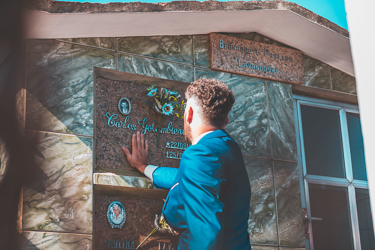 Fotografia do Making Off - Noivo Túlio - Fotos e Vídeo - Vitor Trombetta - Casamento Sananduva - RS