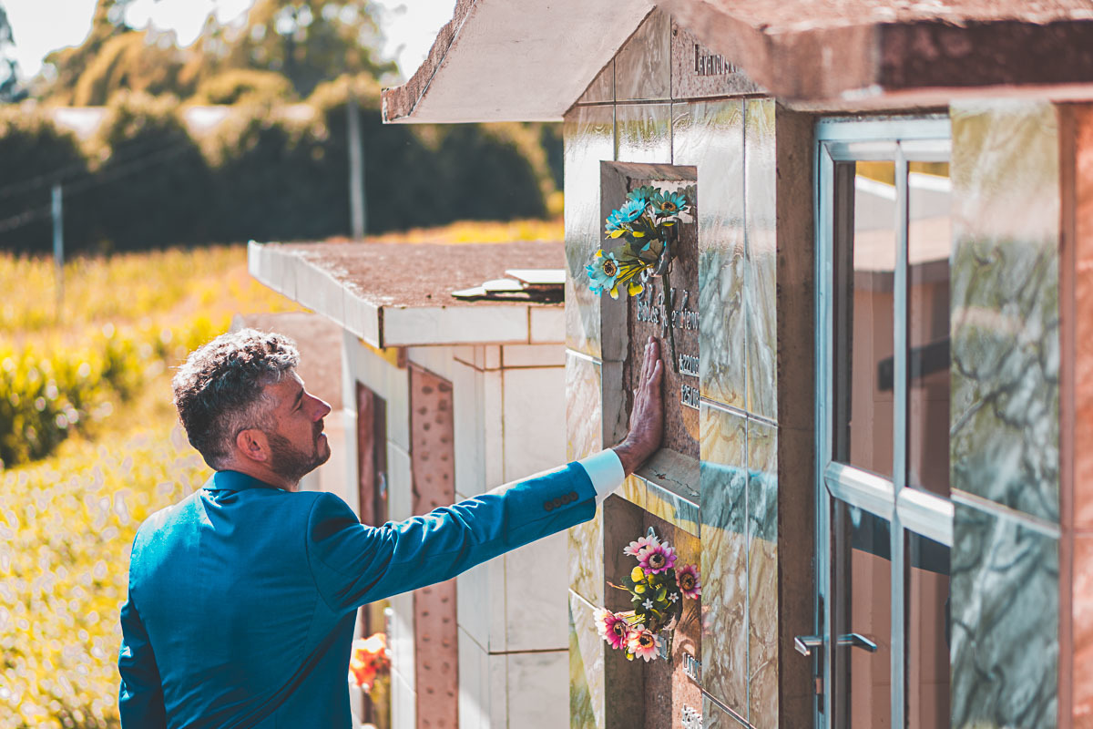 Fotografia do Making Off - Noivo Túlio - Fotos e Vídeo - Vitor Trombetta - Casamento Sananduva - RS