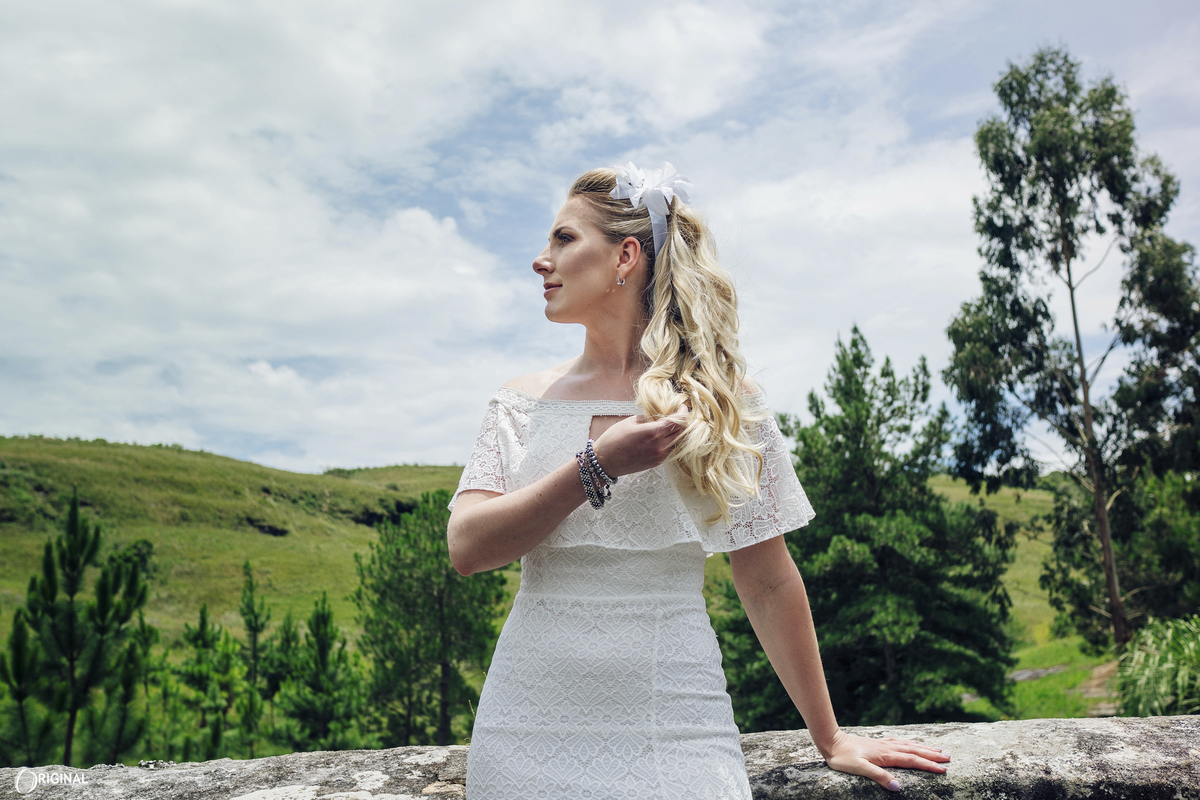 loira linda, paisagem 