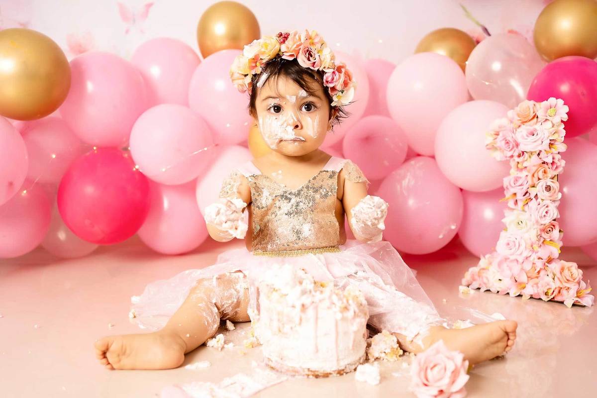 Smash the Cake Rosa da Lavinia - Vanessa Durazzo Fotógrafa de Newborn, Gestante e Crianças