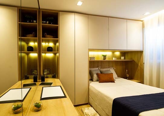 Fotografia de quarto de apartamento decorado