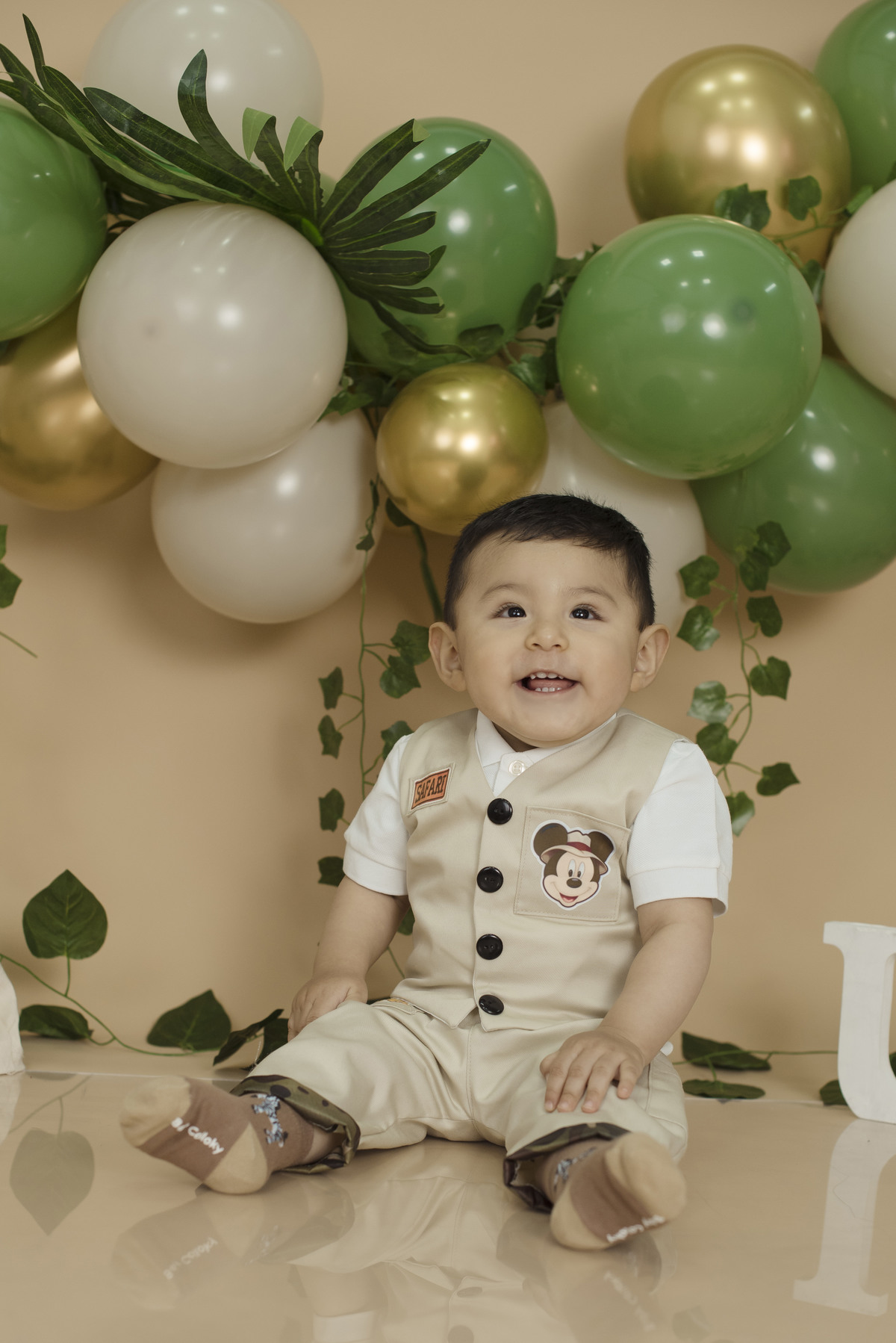 sesión de fotos bebe, cake smash, tematica safari, pkl fotografia, fotografia de bebes