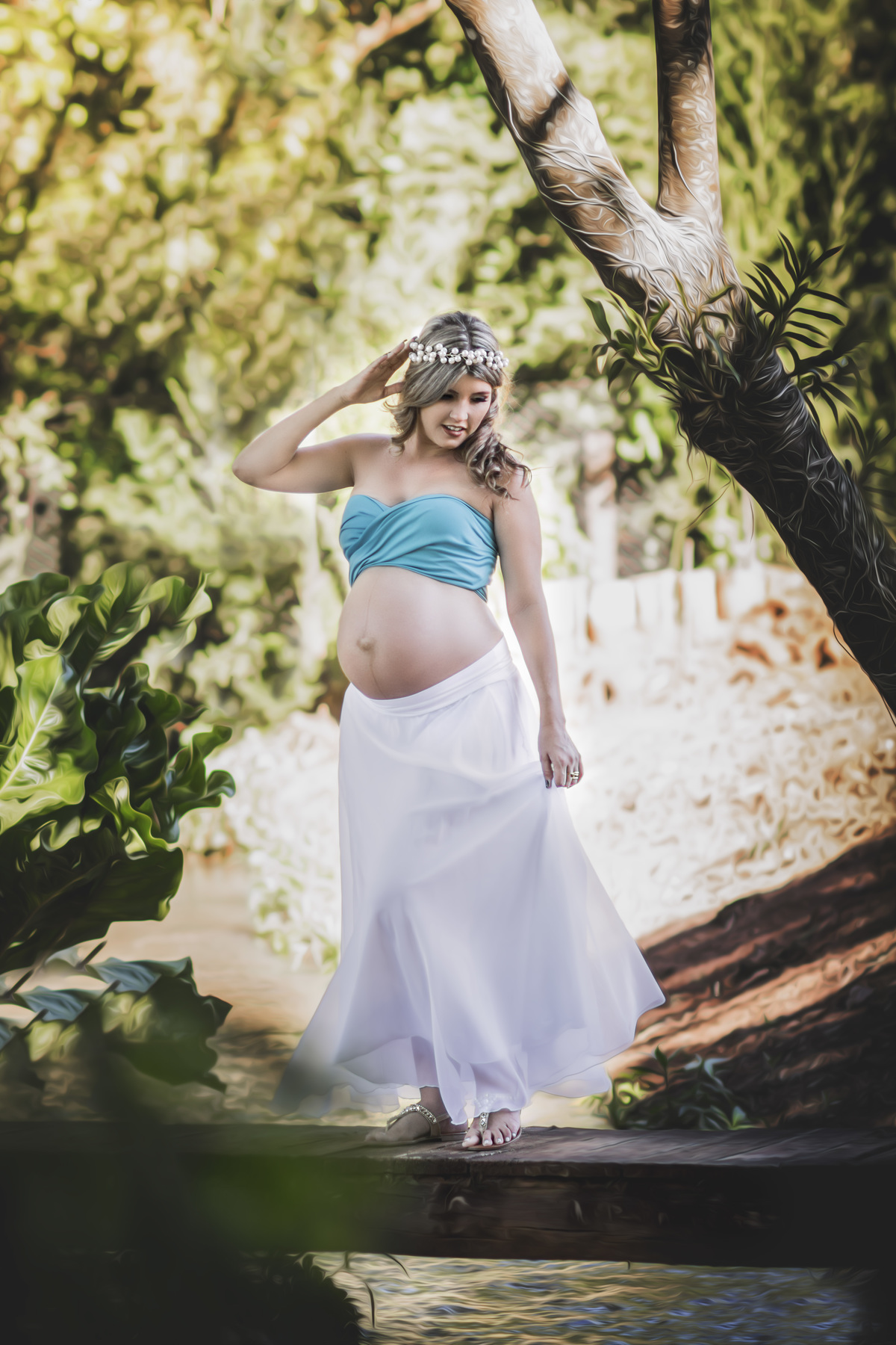 top azul de gestante