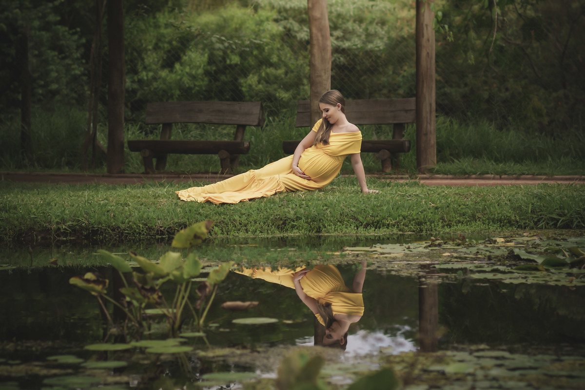 reflexo da gestante na lagoa