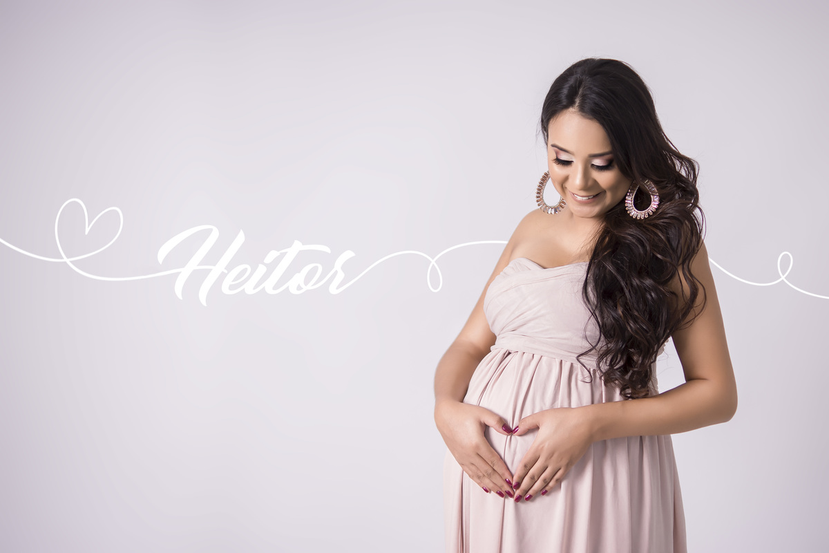 coração na barriga da gestante