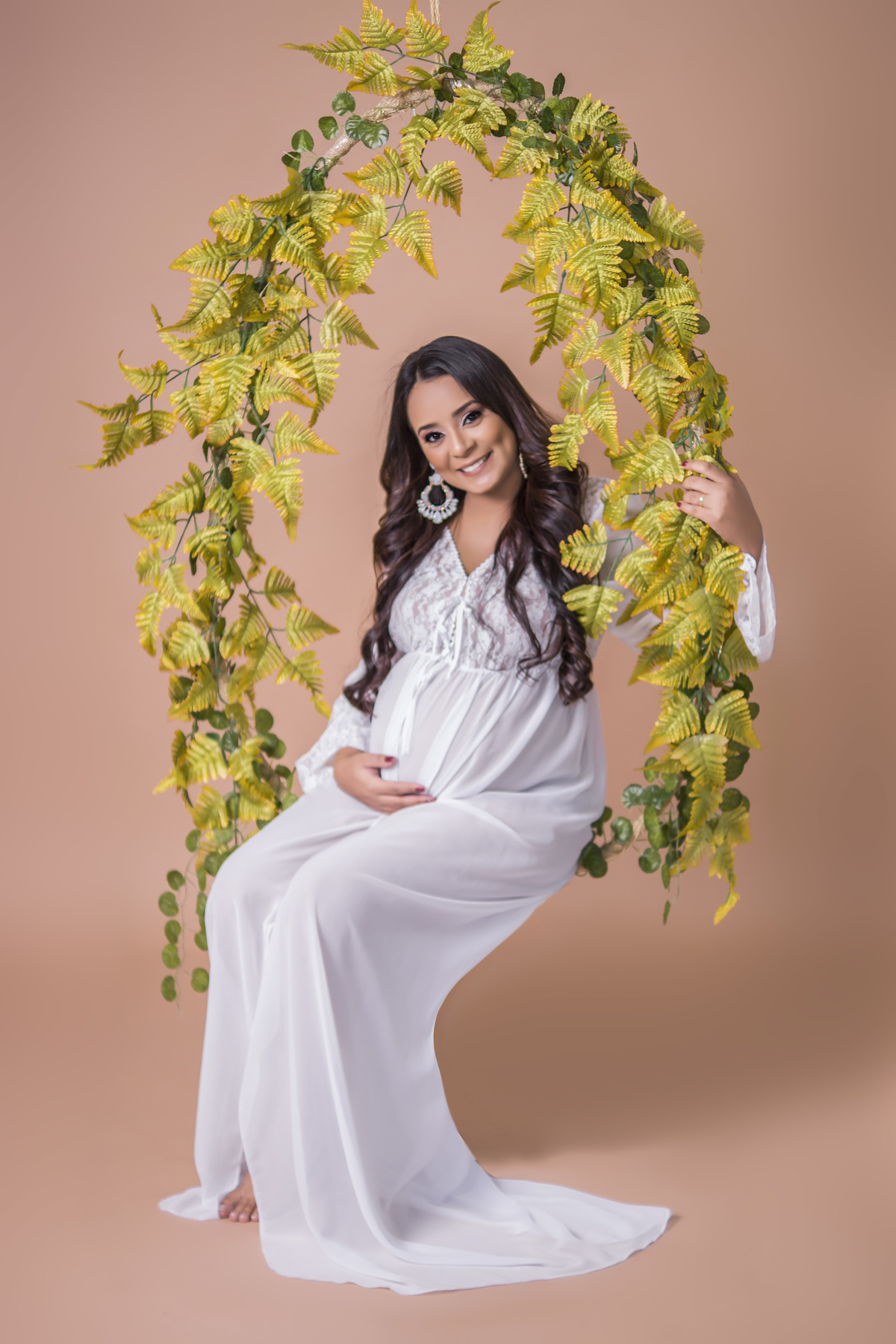 balanço de flores de gestante