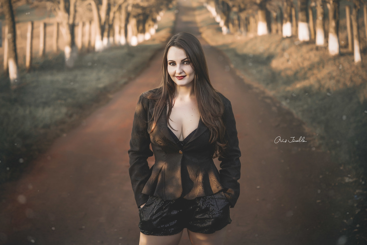 fotografia feminina estrada