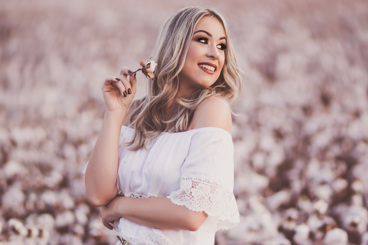 ensaio no campo de algodão em Jaú