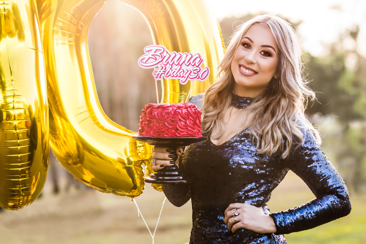 trinta anos fotografia com balões