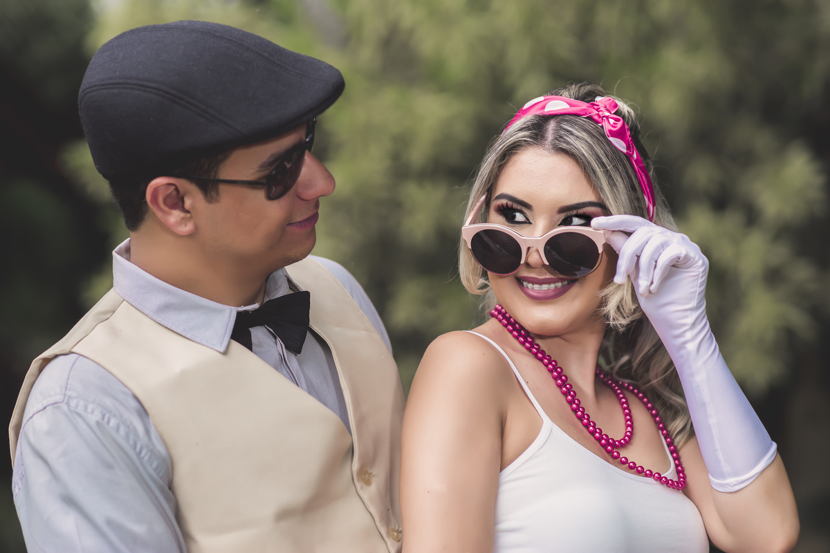 sessão retrô de casal