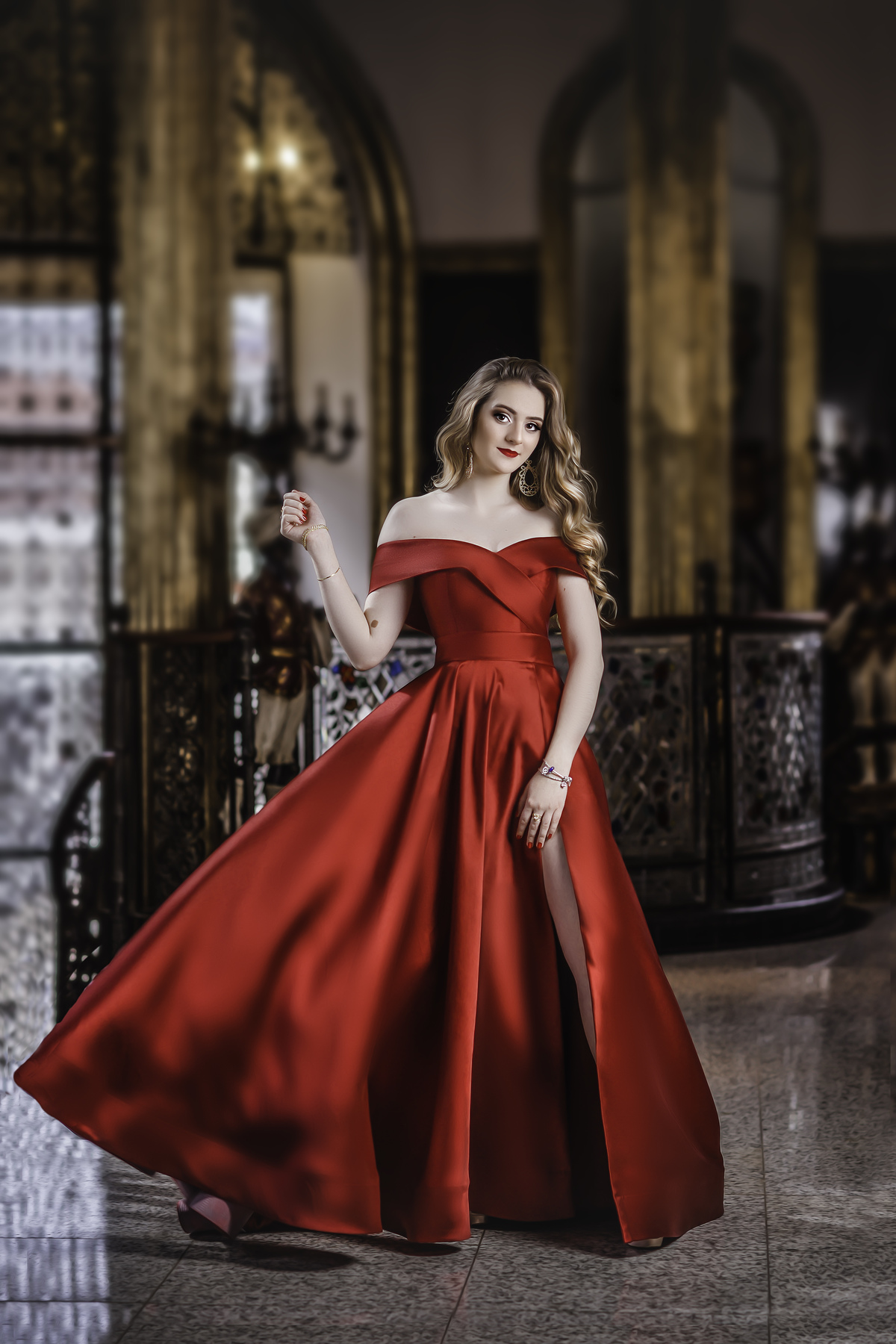 vestido vermelho de festa