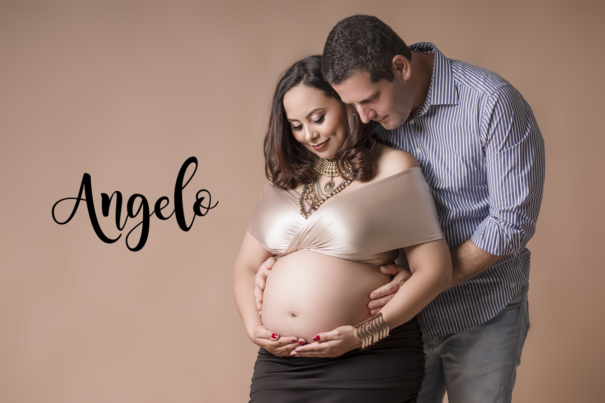 look dourado para gestante