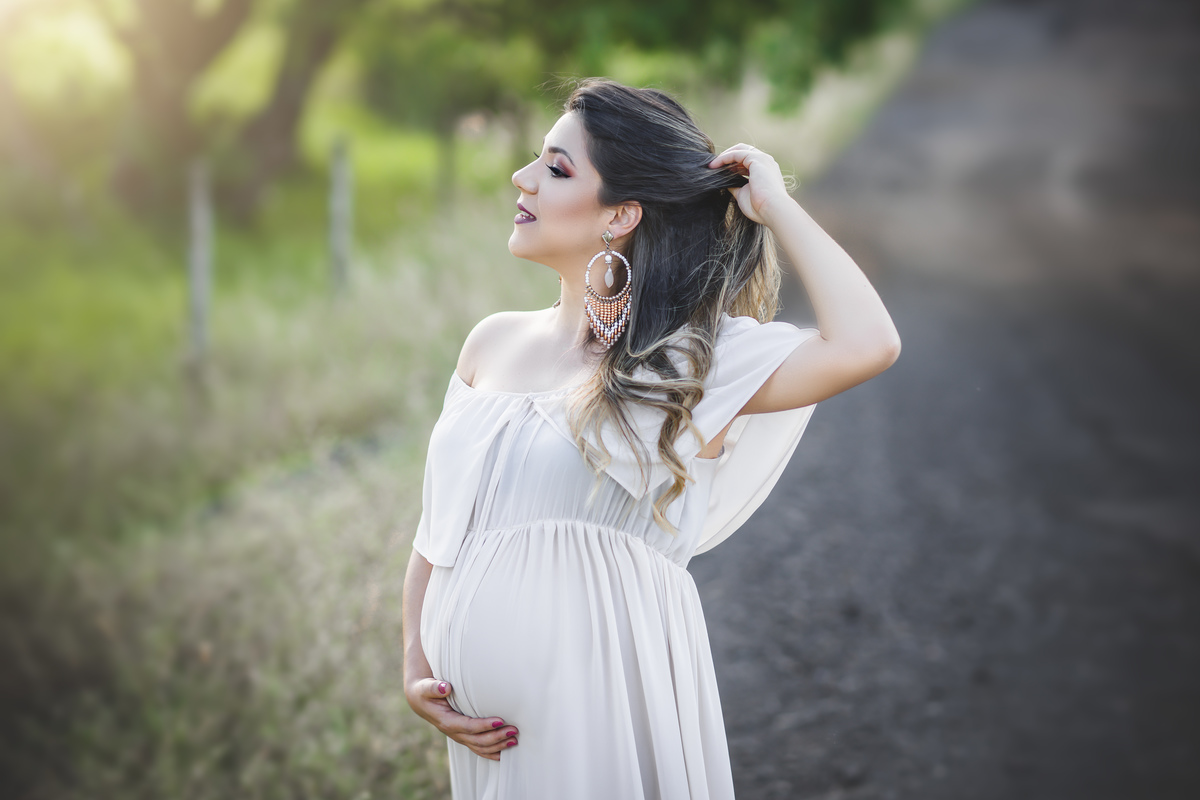 gestante vestido nude