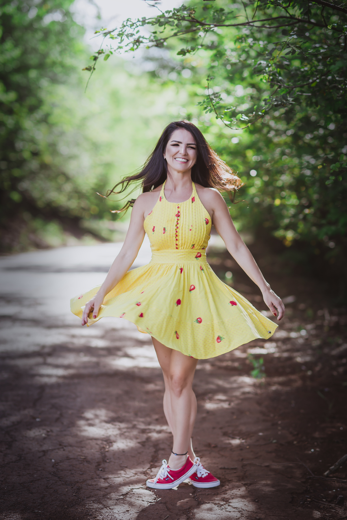 fotografia rodando o vestido