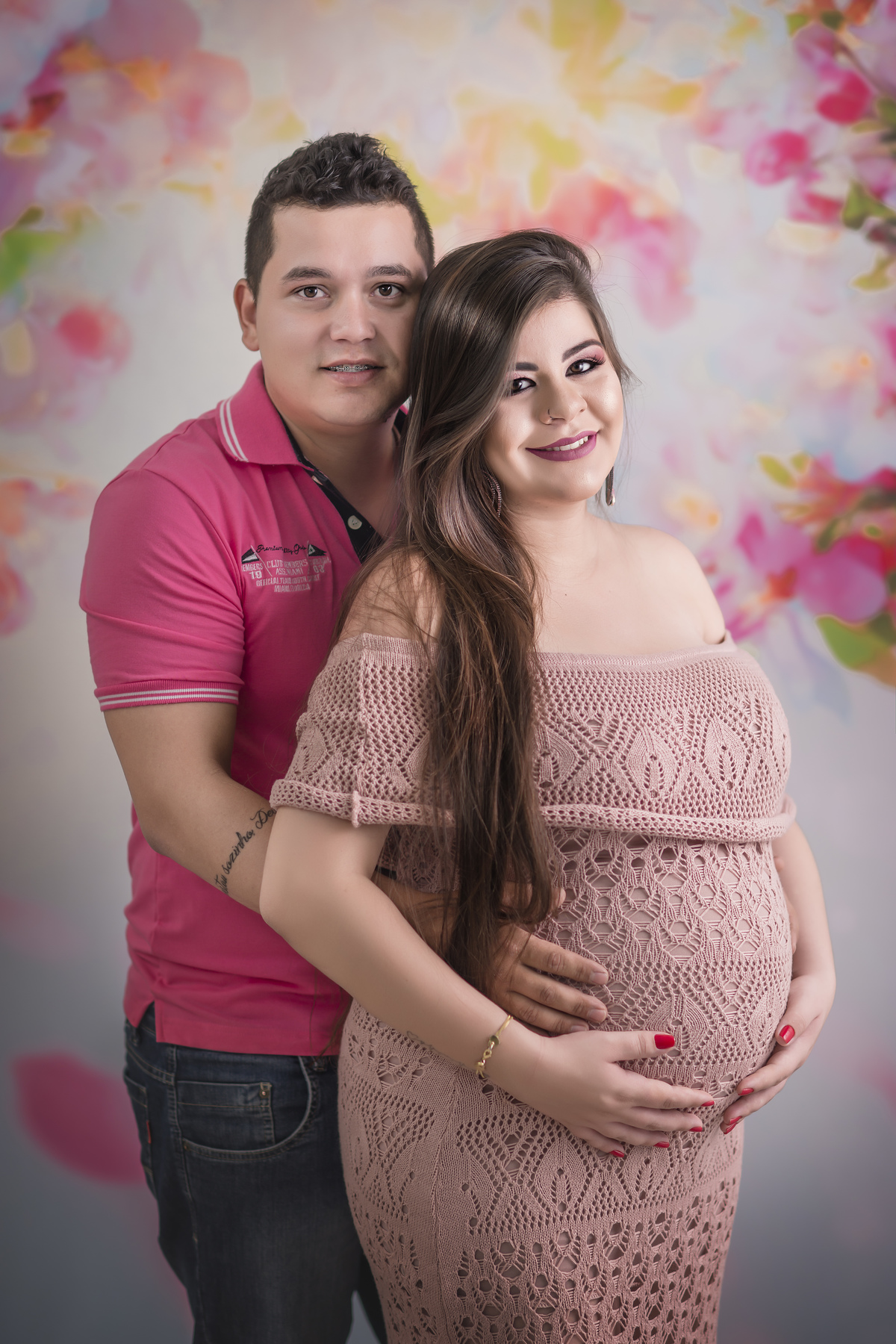 GRÁVIDA DECORAÇÃO ROSA