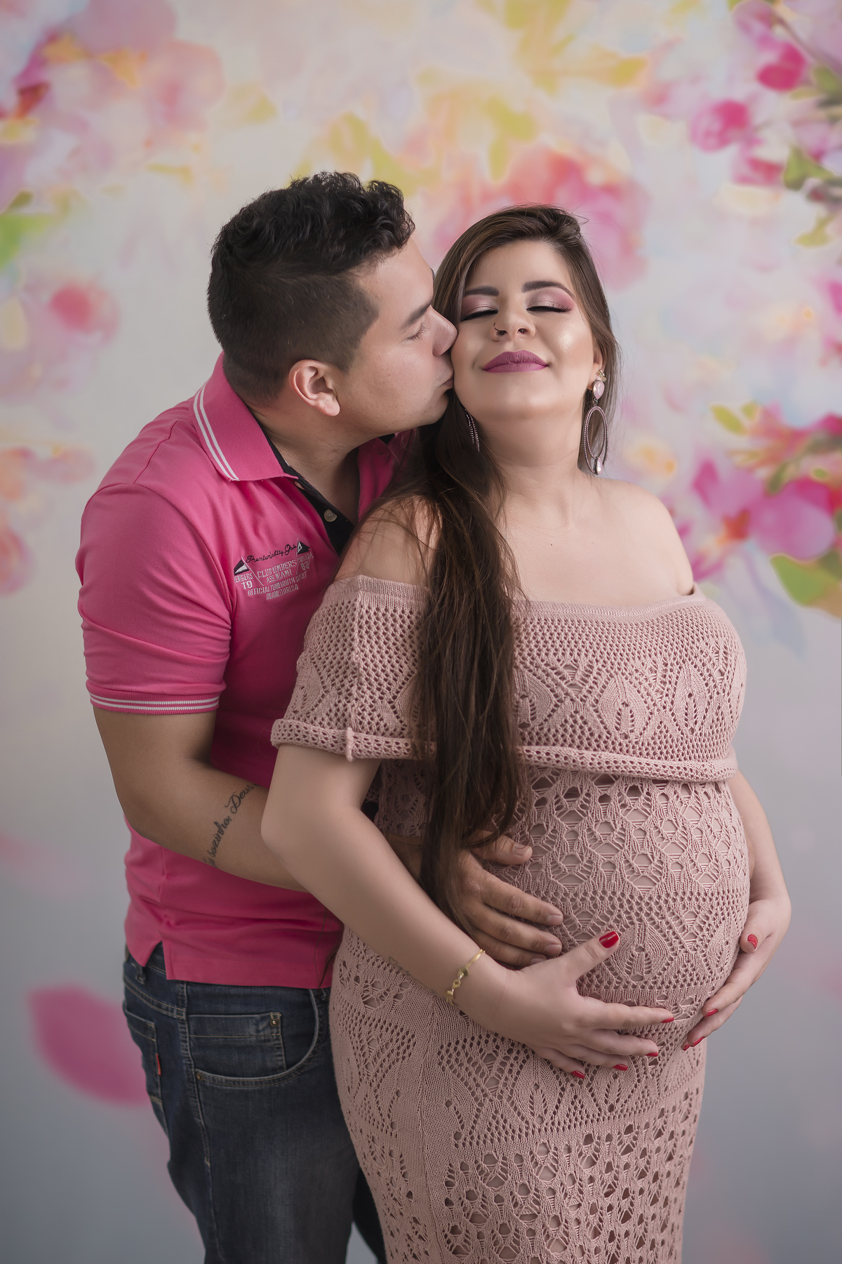 grávida fotografia de estúdio