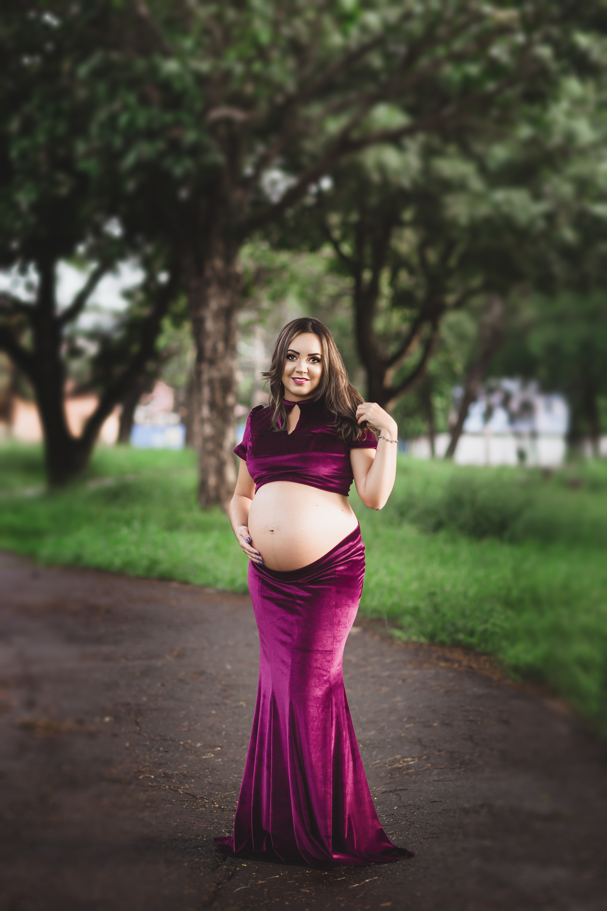 vestido marsala fotografia