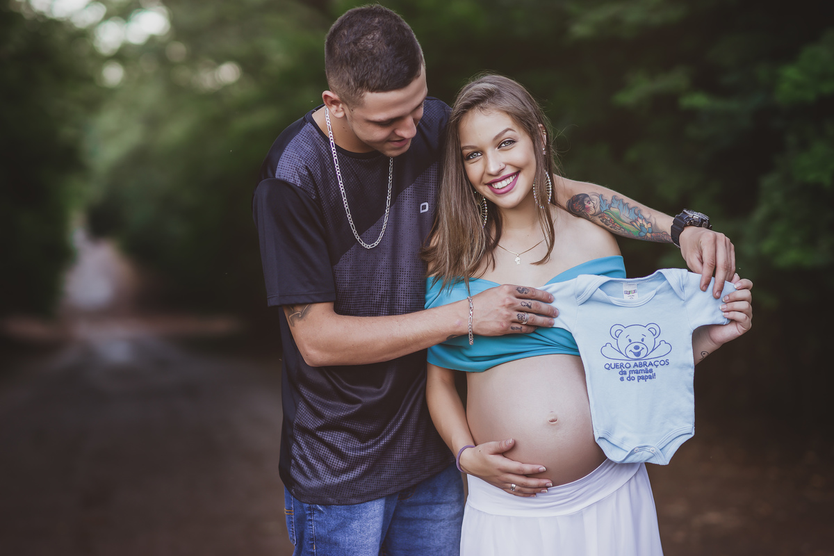 fotografia de gestante casal