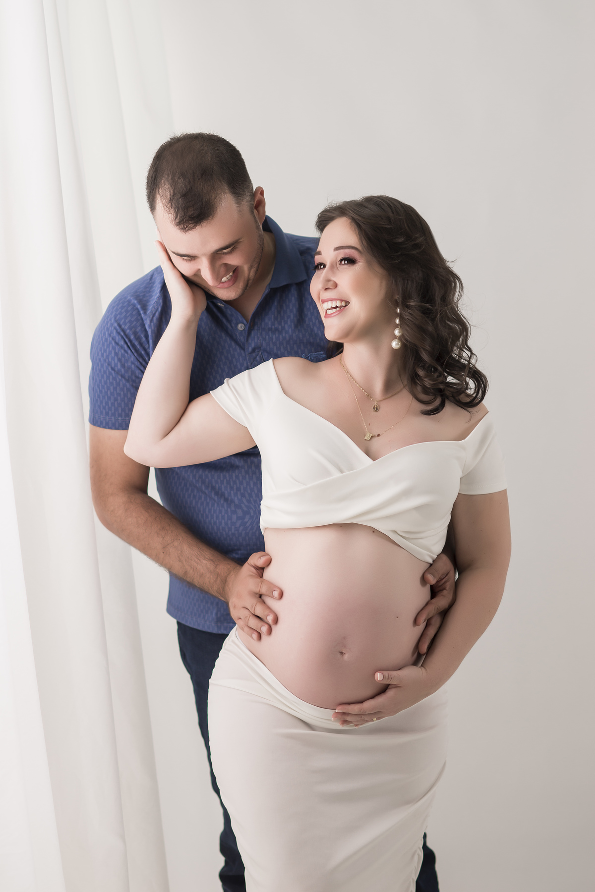 sessão de gestante branco