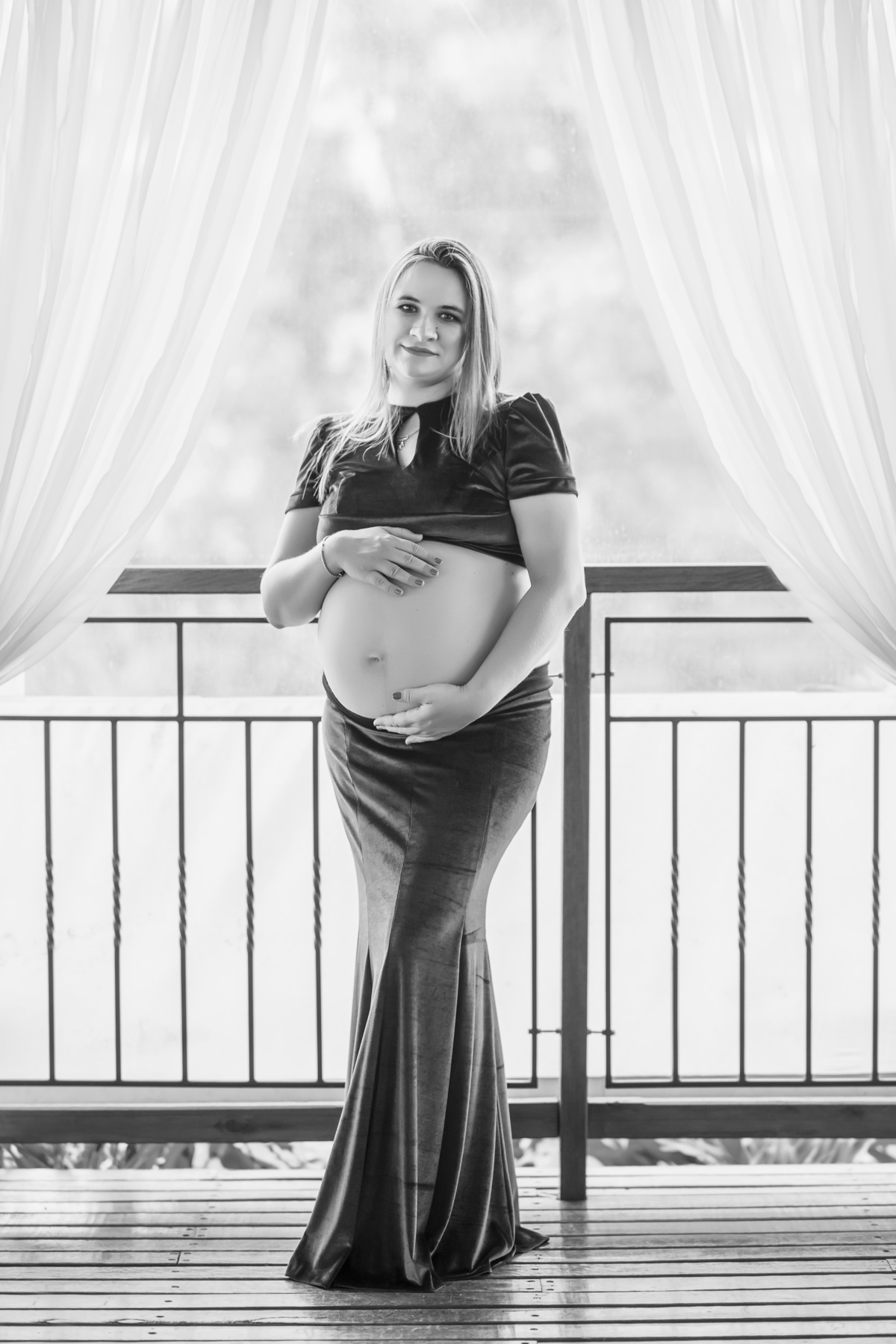 GESTANTE VESTIDO DE VELUDO