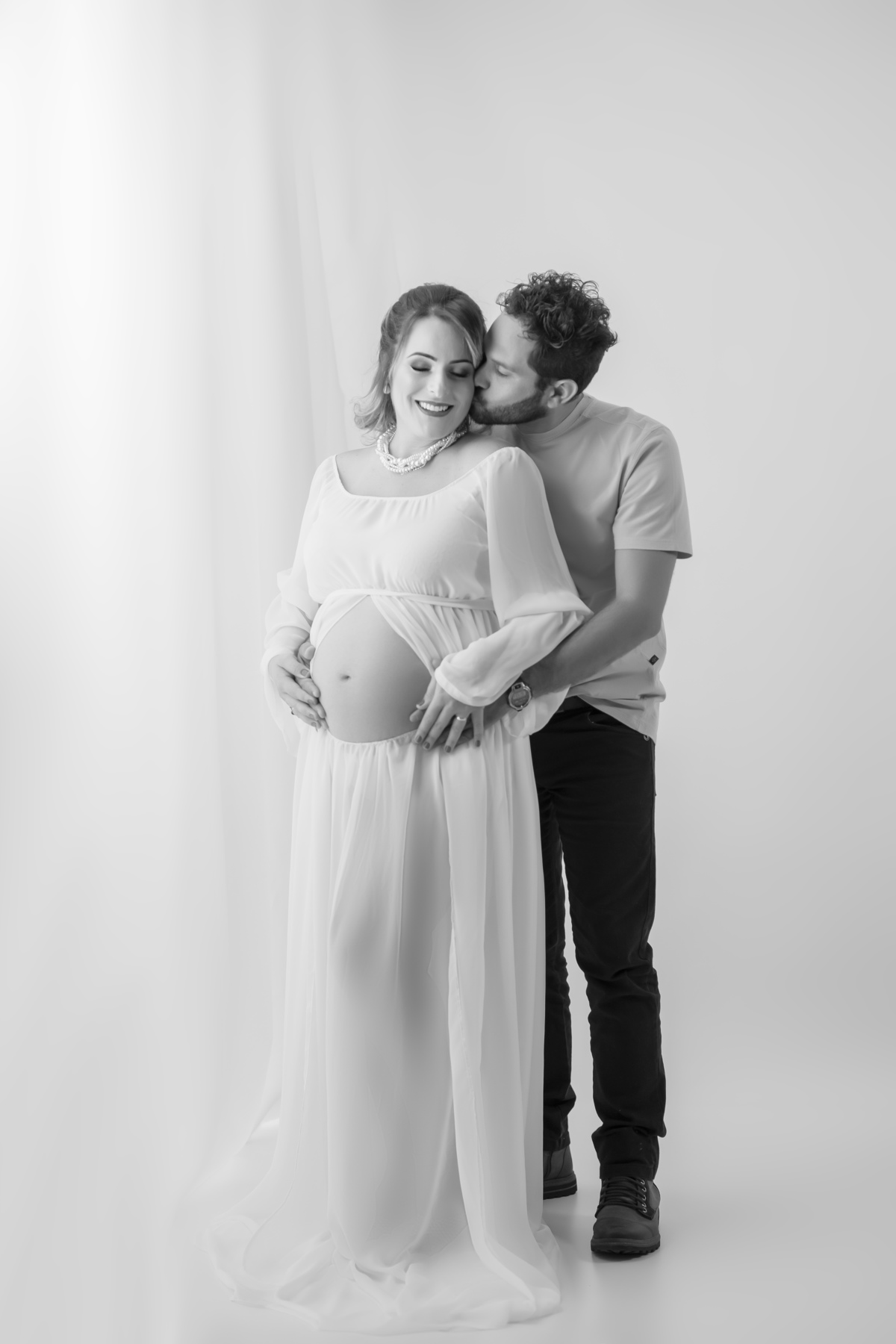 fotografia no estudio para gestantes