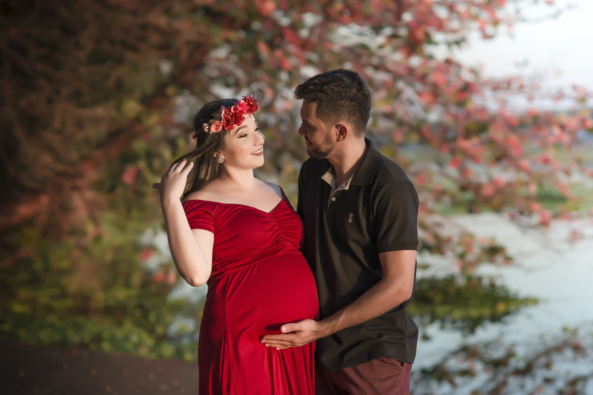 flores rosas gestante