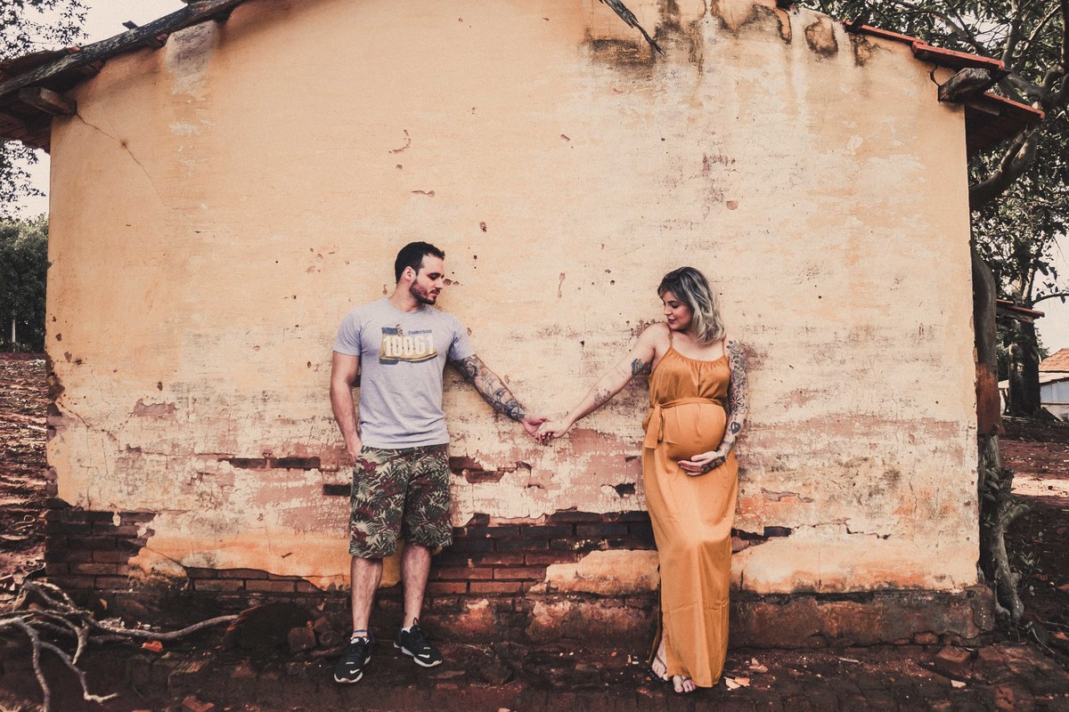 ensaio de gestante rústico