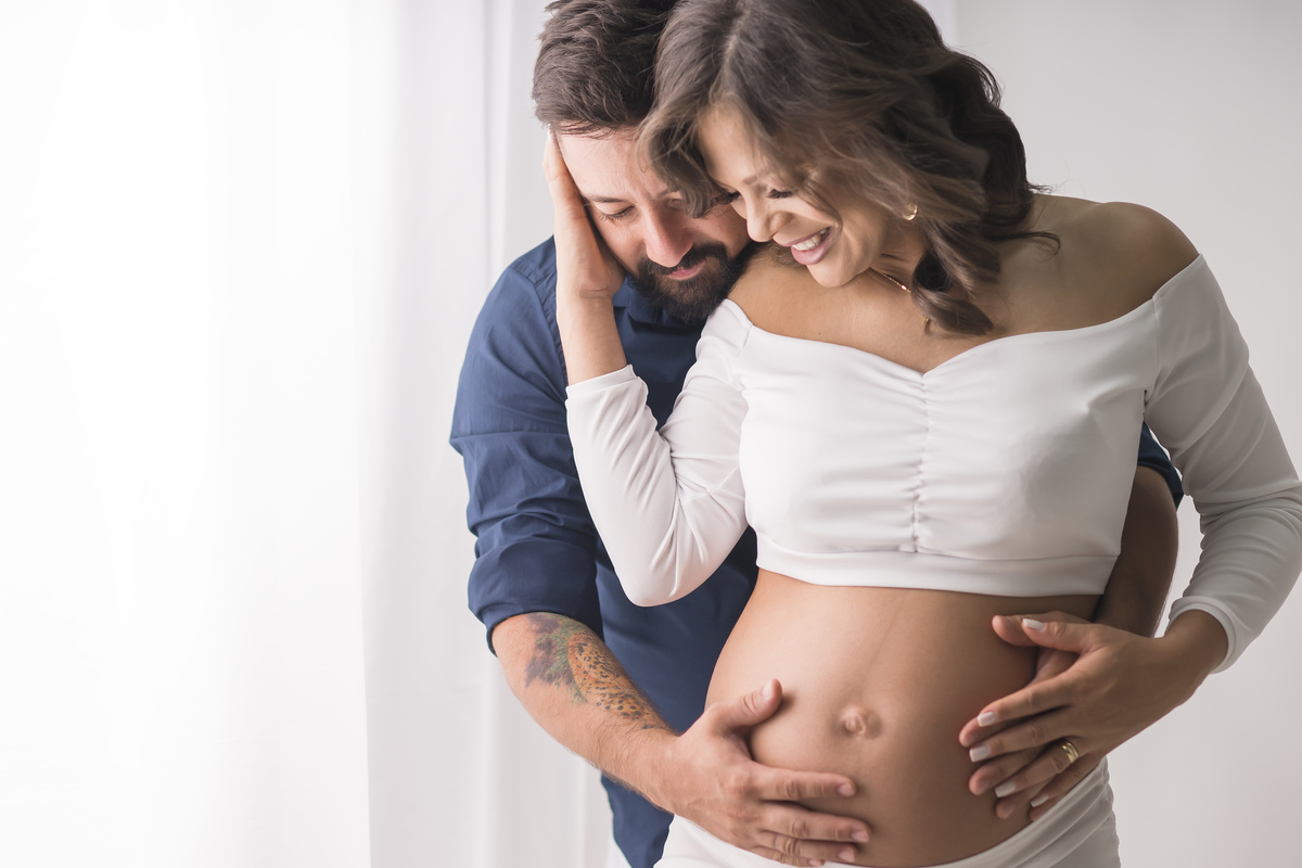 Grávida em estúdio