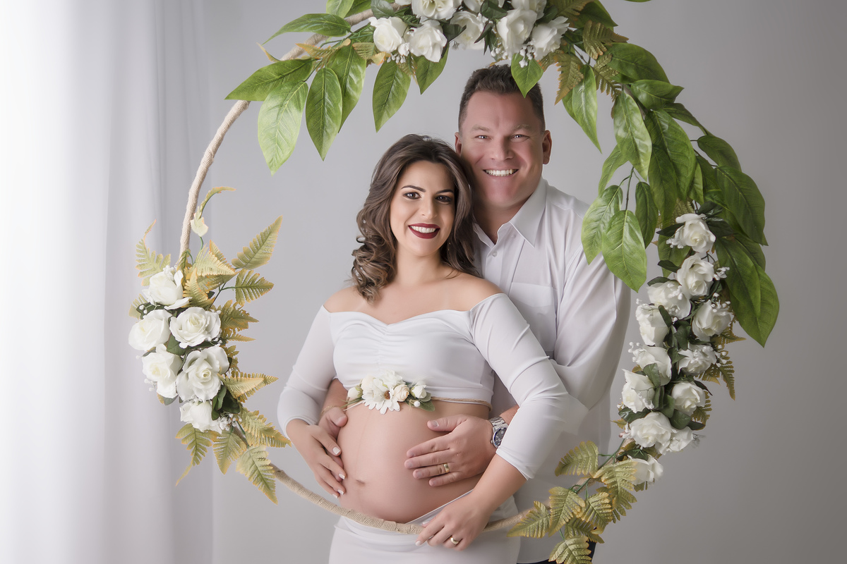 arco de flores para grávidas