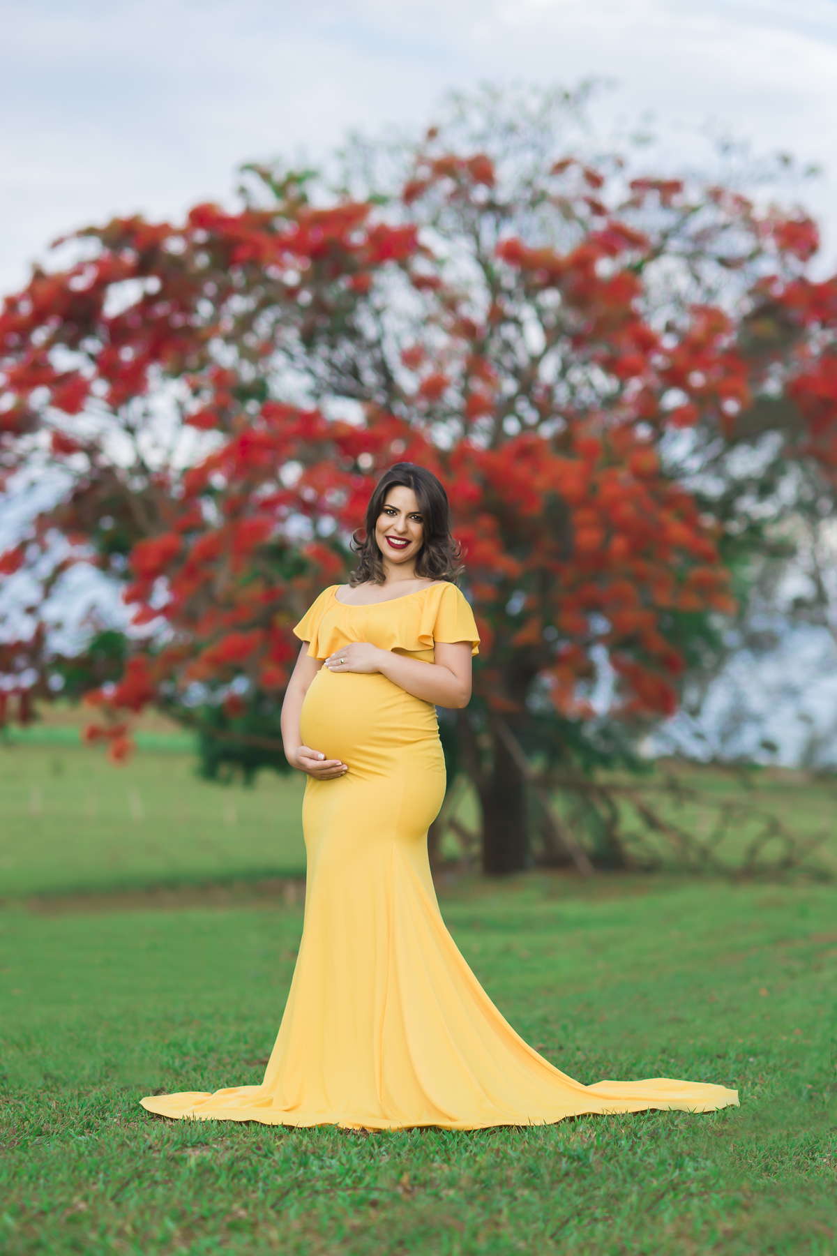 Ensaio de gestante colorido