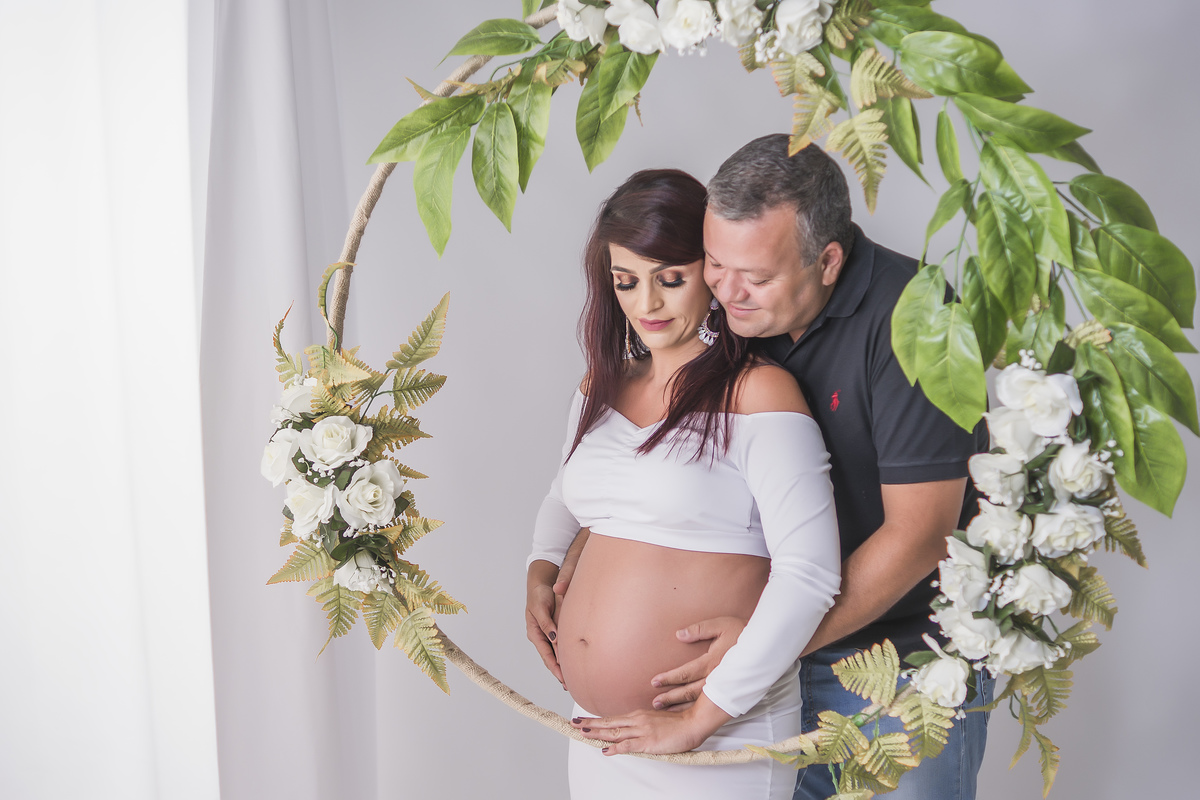 arco de flores para gestante