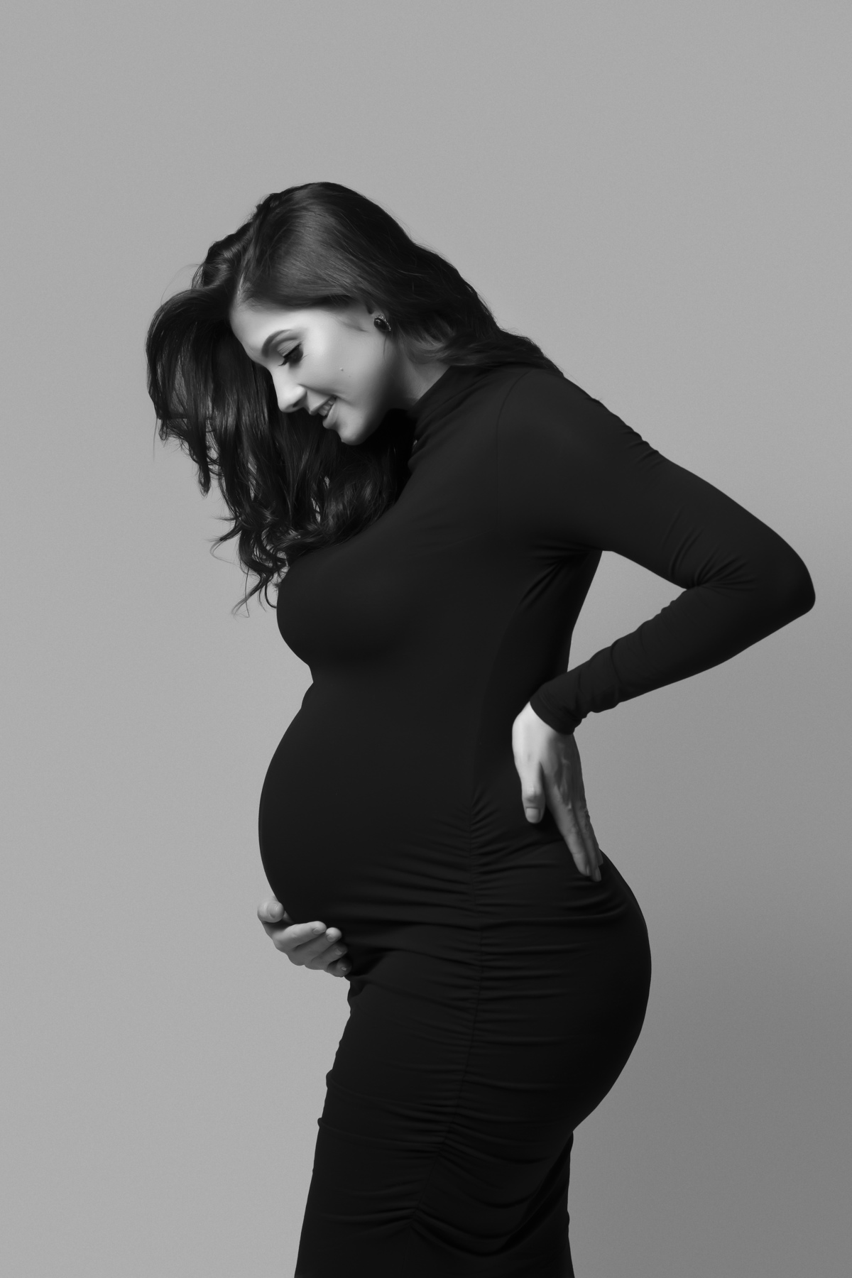foto de gestante no estúdio