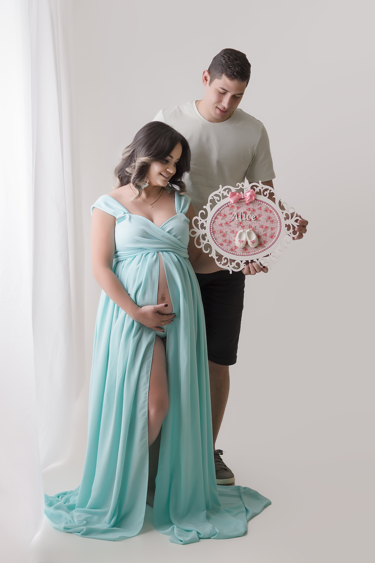 roupa gestante verde