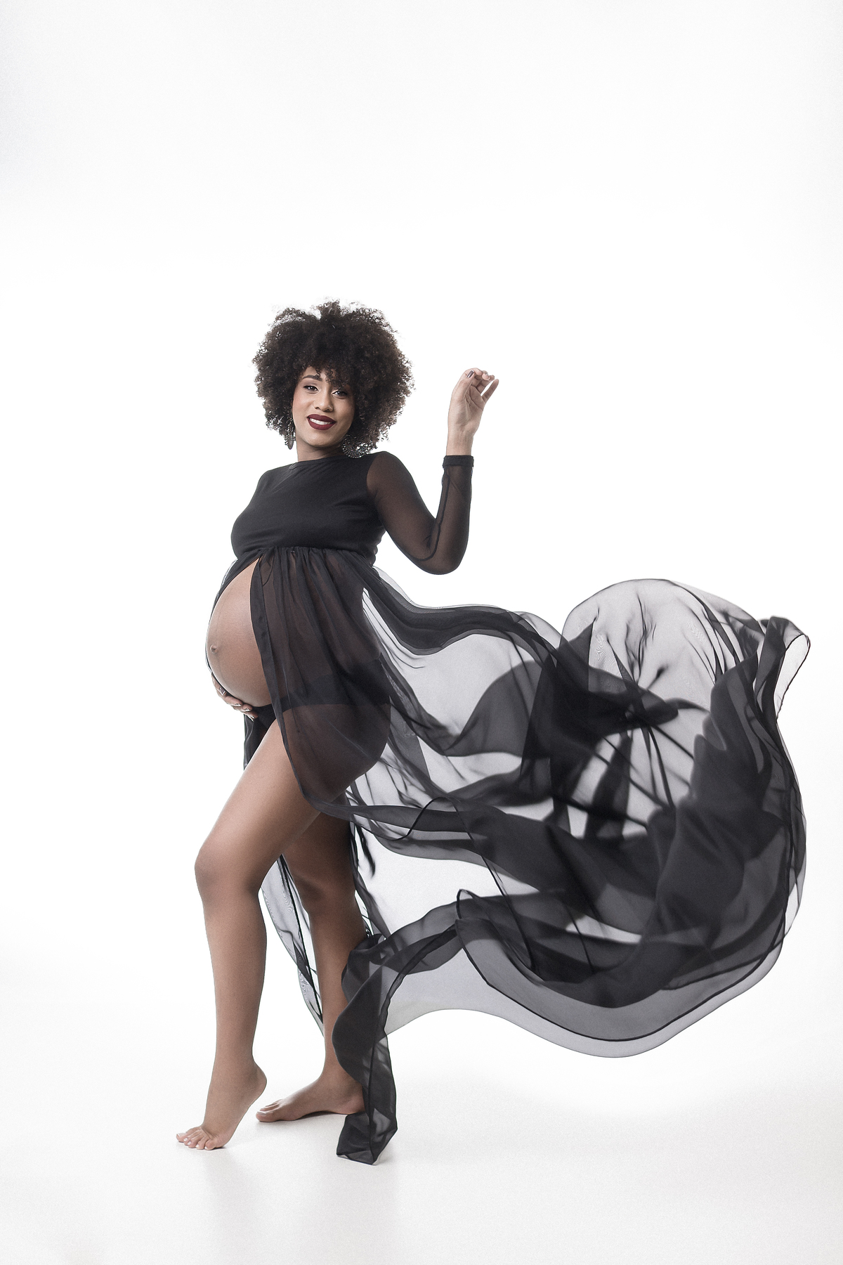 vestido preto para grávida