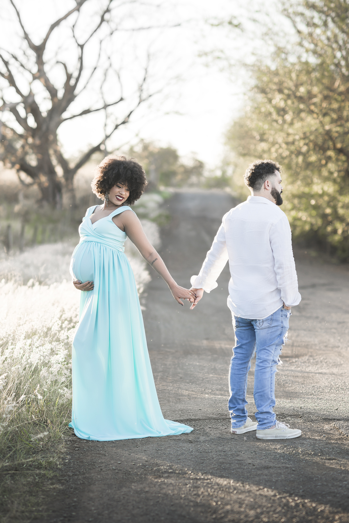 casal foto em pôr do sol