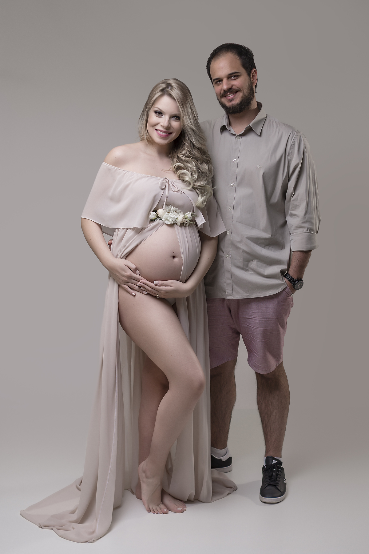 fotografia de gestante em Estúdio