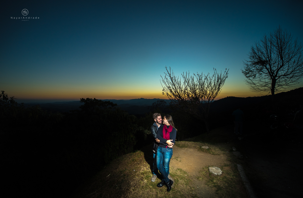 Ensaio casal apaixonado em Campos do Jordão Pôr do Sol
